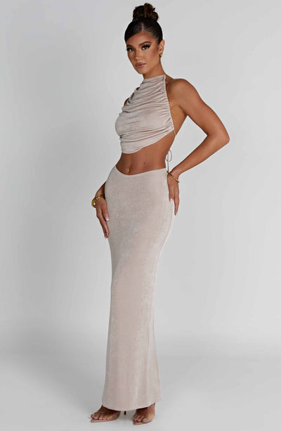 Fifi Maxi Skirt - Champagne Skirt Babyboo Fashion Premium Exclusive Design