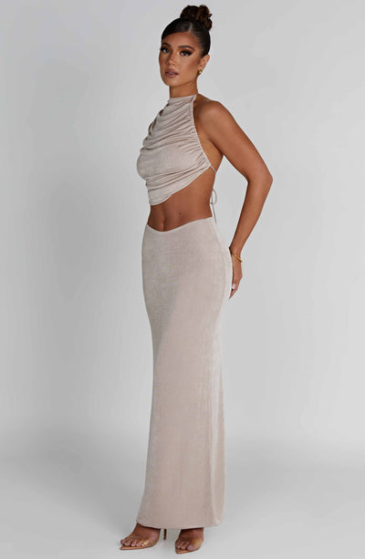 Fifi Maxi Skirt - Champagne Skirt Babyboo Fashion Premium Exclusive Design