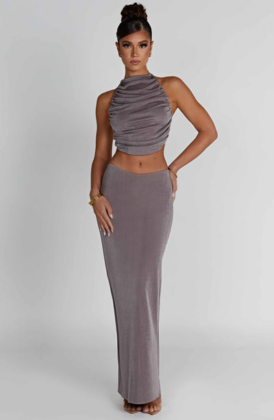 Fifi Maxi Skirt - Charcoal Skirt Babyboo Fashion Premium Exclusive Design