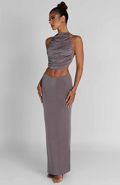 Fifi Maxi Skirt - Charcoal Skirt Babyboo Fashion Premium Exclusive Design