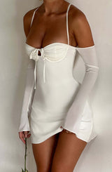 Fiona Mini Dress - Ivory Dress Babyboo Fashion Premium Exclusive Design