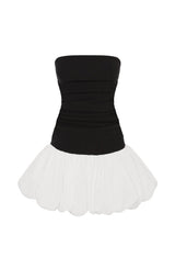 Gemma Mini Dress - Black/White Dress Babyboo Fashion Premium Exclusive Design