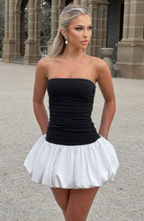 Gemma Mini Dress - Black/White Dress XS Babyboo Fashion Premium Exclusive Design