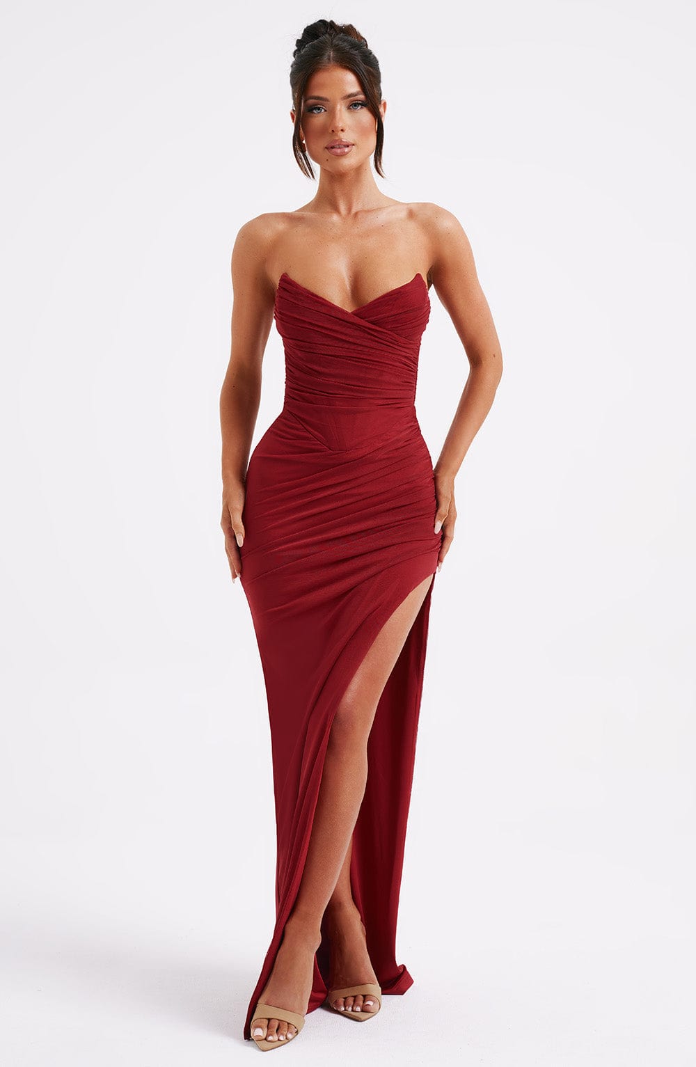 Giovanna Maxi Dress - Wine – BABYBOO