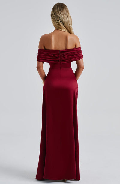 Gwendolyn Maxi Dress - Burgundy Dress Babyboo Fashion Premium Exclusive Design