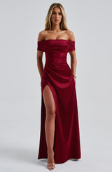 Gwendolyn Maxi Dress - Burgundy Dress Babyboo Fashion Premium Exclusive Design