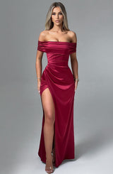 Gwendolyn Maxi Dress - Burgundy Dress Babyboo Fashion Premium Exclusive Design