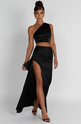 Halsey Maxi Skirt - Black Skirt Babyboo Fashion Premium Exclusive Design