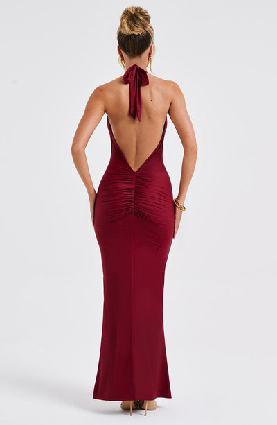 Shop Formal Dress - Harmonia Maxi Dress - Burgundy sixth image
