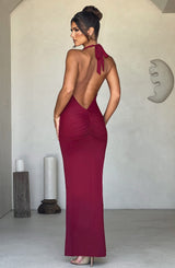 Harmonia Maxi Dress - Burgundy Dress Babyboo Fashion Premium Exclusive Design