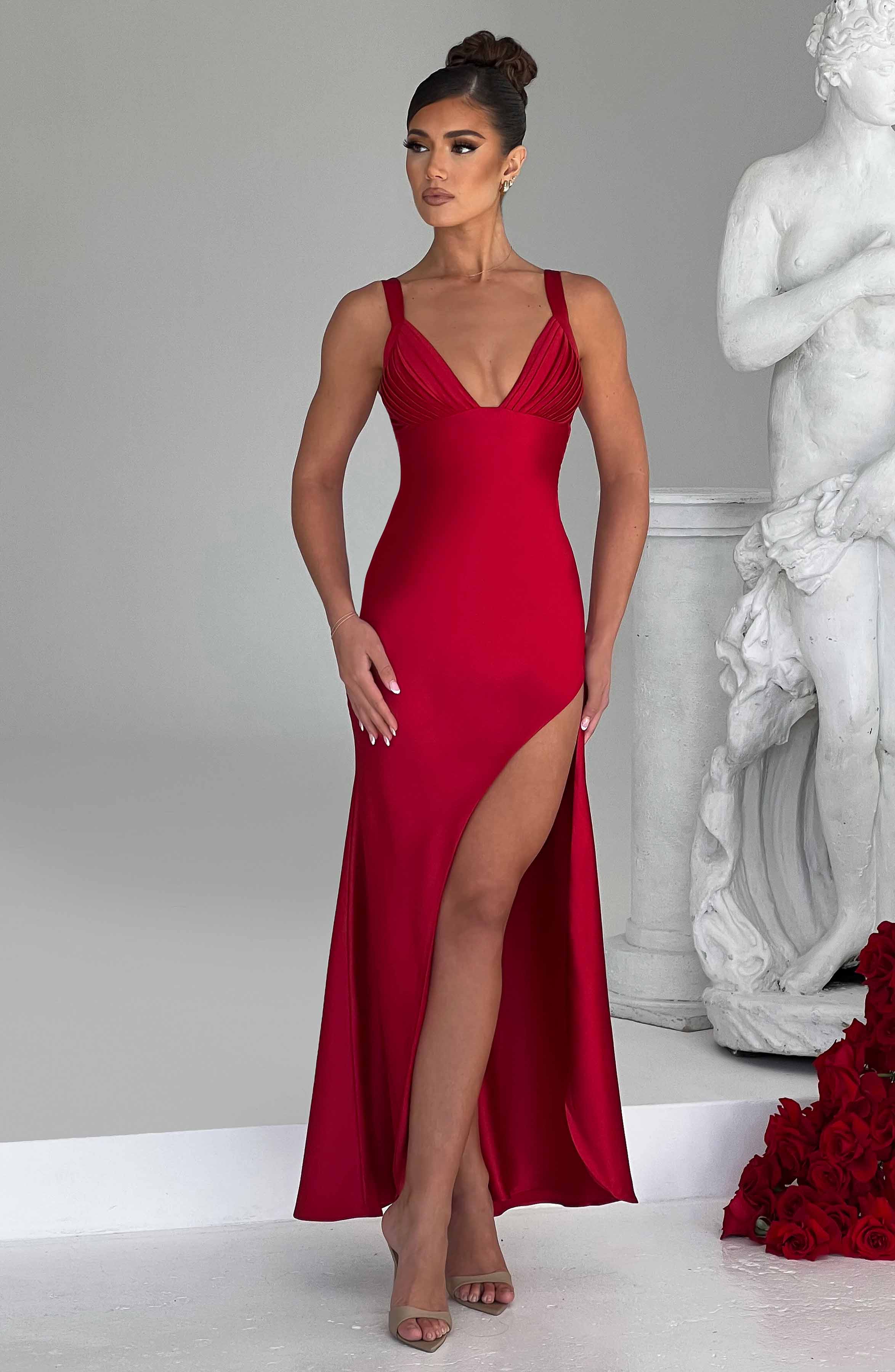 Hayley Maxi Dress - Red – BABYBOO