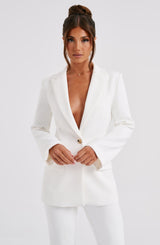 Hazel Suit Jacket - Ivory Jackets Babyboo Fashion Premium Exclusive Design