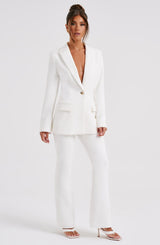 Hazel Suit Jacket - Ivory Jackets Babyboo Fashion Premium Exclusive Design