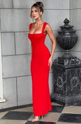 Helena Maxi Dress - Red Dress Babyboo Fashion Premium Exclusive Design