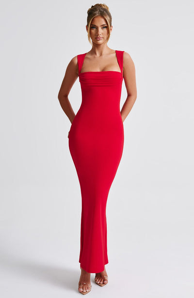 Helena Maxi Dress - Red Dress Babyboo Fashion Premium Exclusive Design