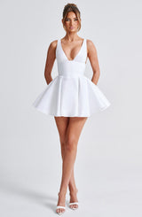 Imani Mini Dress - Ivory Dress Babyboo Fashion Premium Exclusive Design