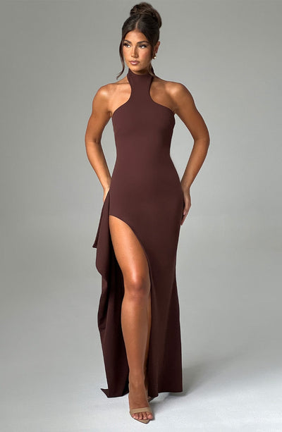 Isadora Maxi Dress - Chocolate Dress Babyboo Fashion Premium Exclusive Design