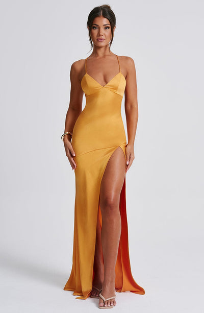Shop Formal Dress - Isobel Maxi Dress - Tangerine third image