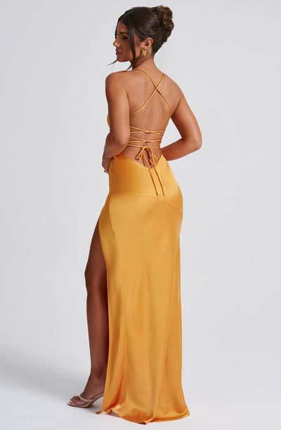 Shop Formal Dress - Isobel Maxi Dress - Tangerine fourth image