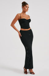 Izi Maxi Skirt - Black Skirt Babyboo Fashion Premium Exclusive Design