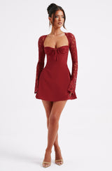 Jacinta Mini Dress - Red Dress Babyboo Fashion Premium Exclusive Design