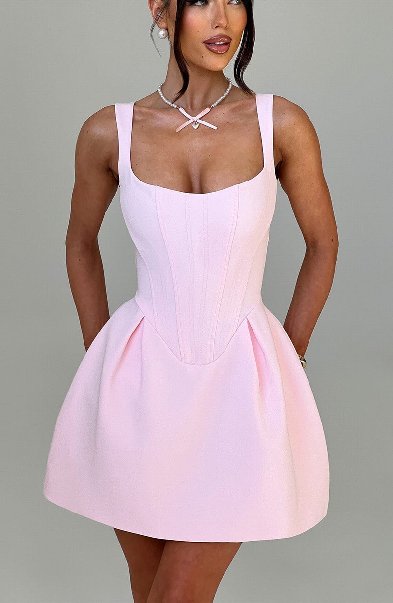 Janiyah Mini Dress - Blush Dress Babyboo Fashion Premium Exclusive Design