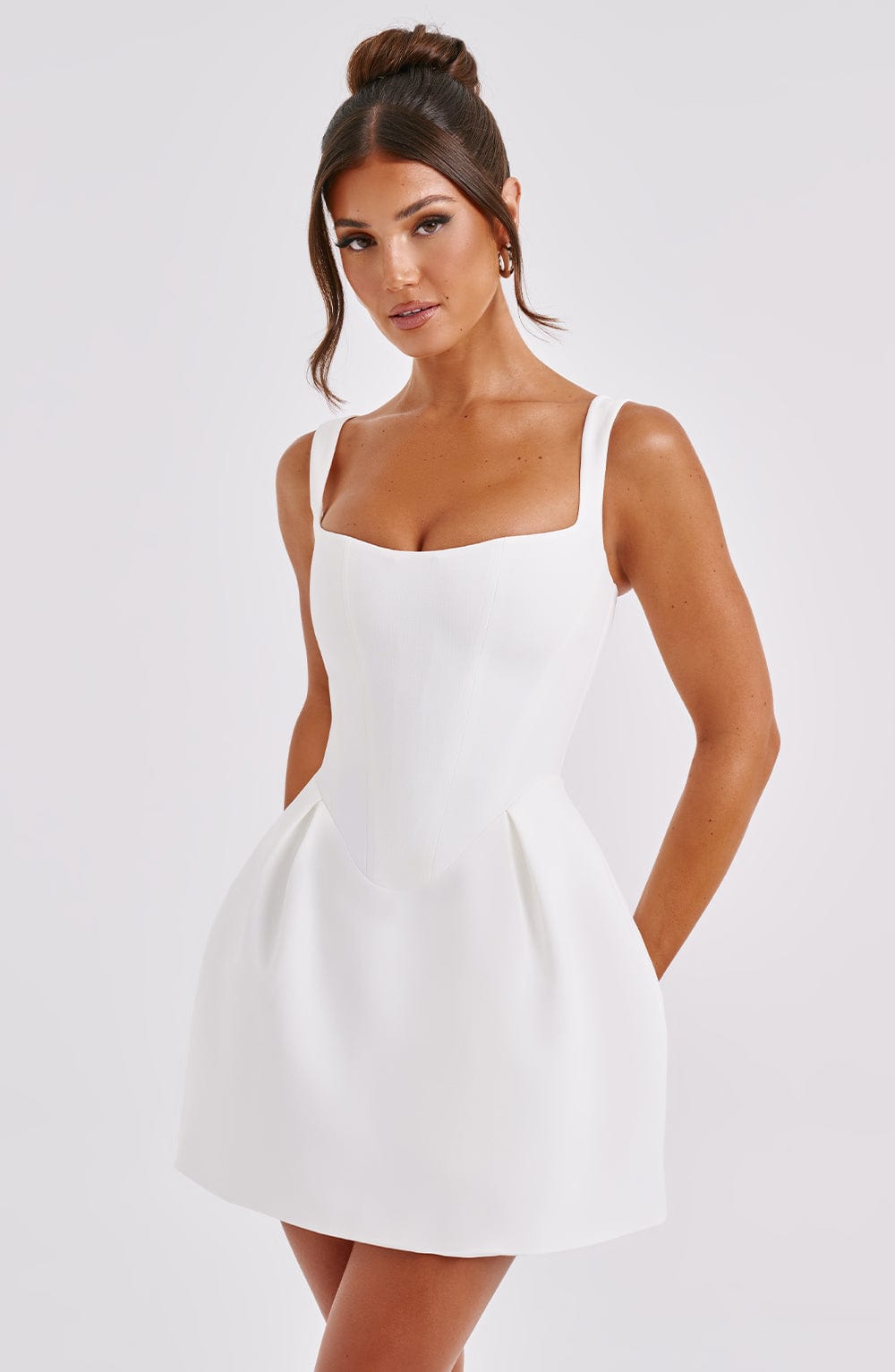 Janiyah Mini Dress - Ivory – BABYBOO