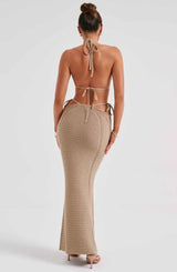 Jia Maxi Skirt - Beige Skirt Babyboo Fashion Premium Exclusive Design