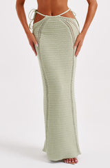 Jia Maxi Skirt - Green Skirt XS Babyboo Fashion Premium Exclusive Design