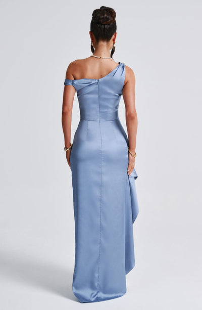 Shop Formal Dress - Juliene Maxi Dress - Dusty Blue third image