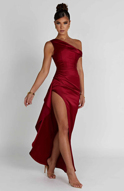 Shop Formal Dress - Juliene Maxi Dress - Wine sixth image