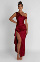 Juliene Maxi Dress - Wine Dress Babyboo Fashion Premium Exclusive Design