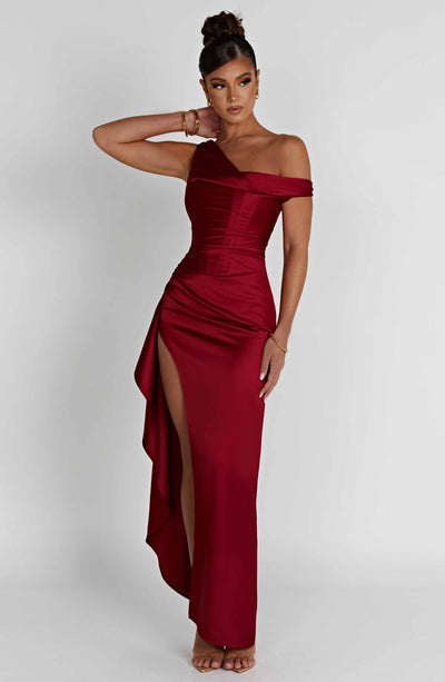 Juliene Maxi Dress - Wine Dress Babyboo Fashion Premium Exclusive Design