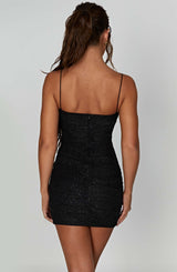 Kaliah Mini Dress - Black Sparkle Dress Babyboo Fashion Premium Exclusive Design