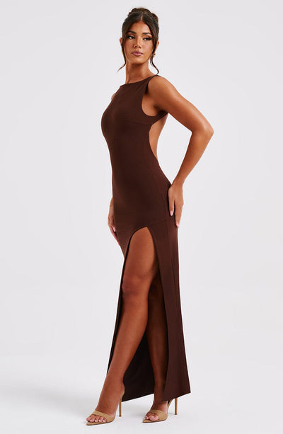 Shop Formal Dress - Kassandra Maxi Dress - Chocolate secondary image