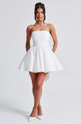 Katrina Mini Dress - Ivory Dress Babyboo Fashion Premium Exclusive Design