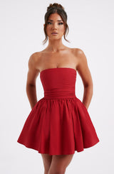 Katrina Mini Dress - Red Dress Babyboo Fashion Premium Exclusive Design