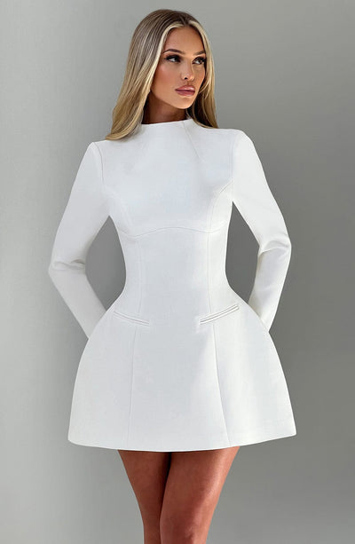 Kelly Mini Dress - Ivory Dress Babyboo Fashion Premium Exclusive Design