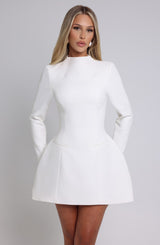 Kelly Mini Dress - Ivory Dress Babyboo Fashion Premium Exclusive Design