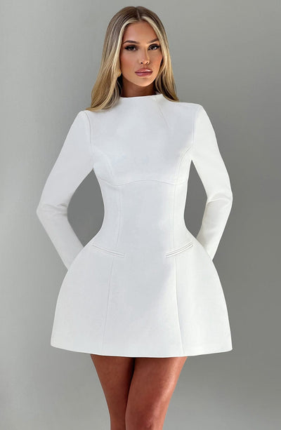 Kelly Mini Dress - Ivory Dress Babyboo Fashion Premium Exclusive Design