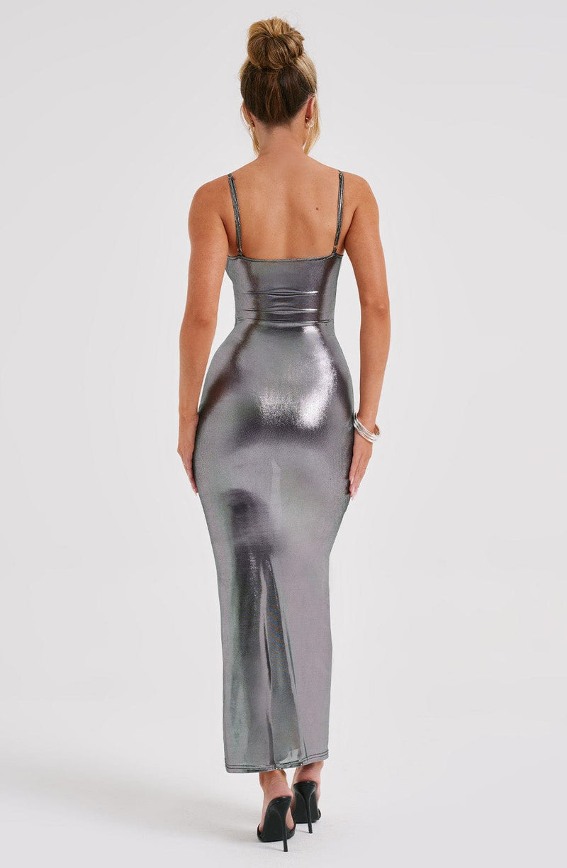 Kyranni Maxi Dress - Gunmetal Dress Babyboo Fashion Premium Exclusive Design