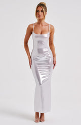 Kyranni Maxi Dress - Silver Dress Babyboo Fashion Premium Exclusive Design