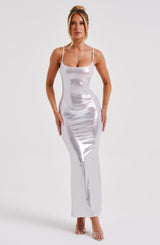 Kyranni Maxi Dress - Silver Dress Babyboo Fashion Premium Exclusive Design