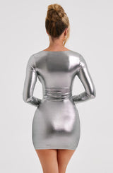 Kyranni Mini Dress - Gunmetal Dress Babyboo Fashion Premium Exclusive Design