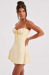 Lacey Mini Dress - Lemon Dress Babyboo Fashion Premium Exclusive Design