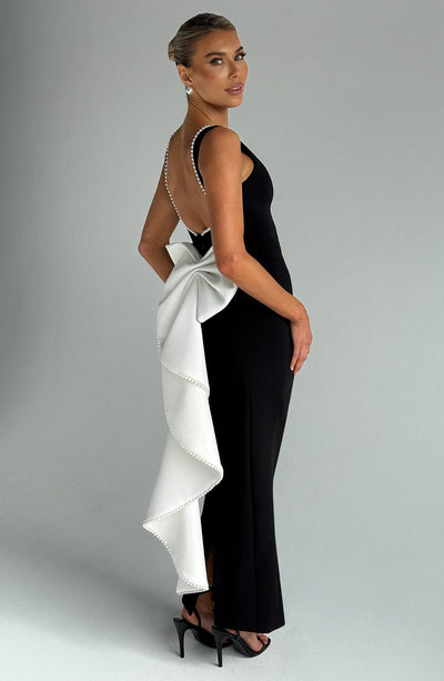 Shop Formal Dress - Lana Midaxi Dress - Black/White secondary image