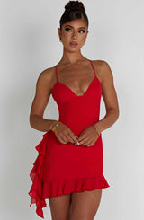 Larosa Mini Dress - Red Dress Babyboo Fashion Premium Exclusive Design