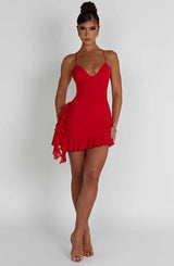 Larosa Mini Dress - Red Dress Babyboo Fashion Premium Exclusive Design