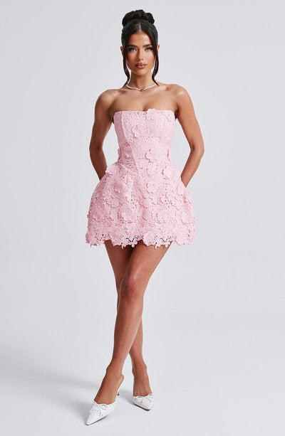 Leona Mini Dress - Blush Dress Babyboo Fashion Premium Exclusive Design