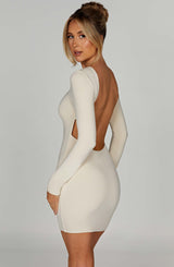 Liana Mini Dress - Cream Dress Babyboo Fashion Premium Exclusive Design